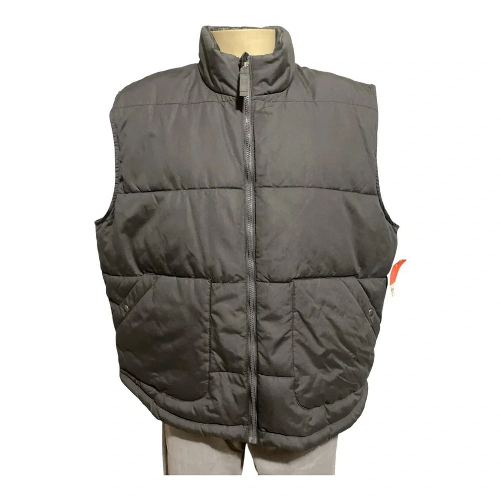 St. John's Bay Charcoal Puffer Vest XXL